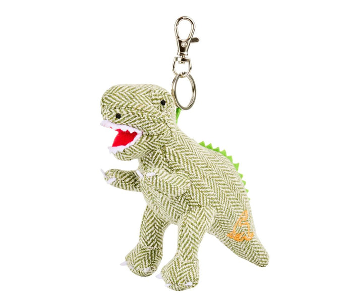 Green Tweed T. rex Bag Charm