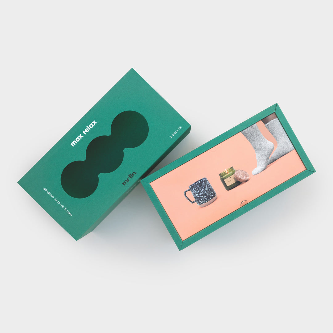 Max Relax Box- Mug, Socks, and Candle Gift Set