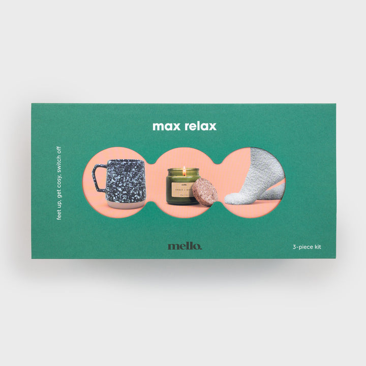 Max Relax Box- Mug, Socks, and Candle Gift Set