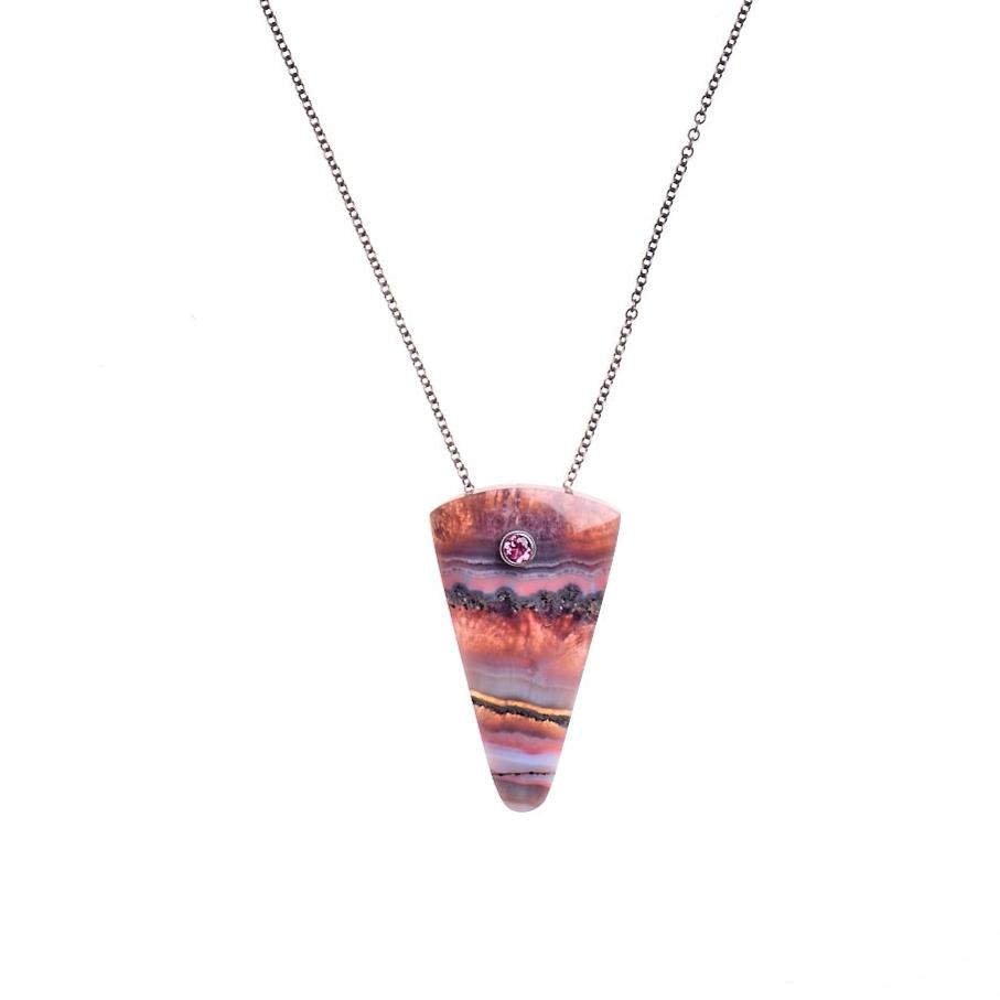 Amethyst, Agate, Garnet Necklace