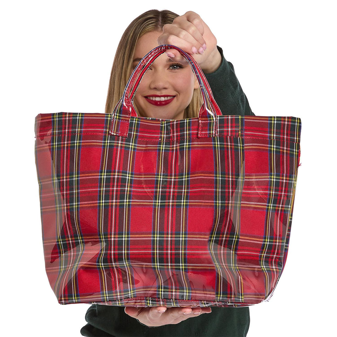 Tartan Tote with PVC Exterior