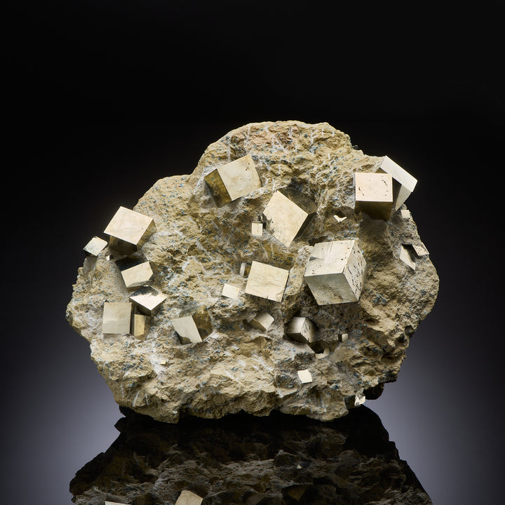Pyrite Cluster in Matrix, Spain
