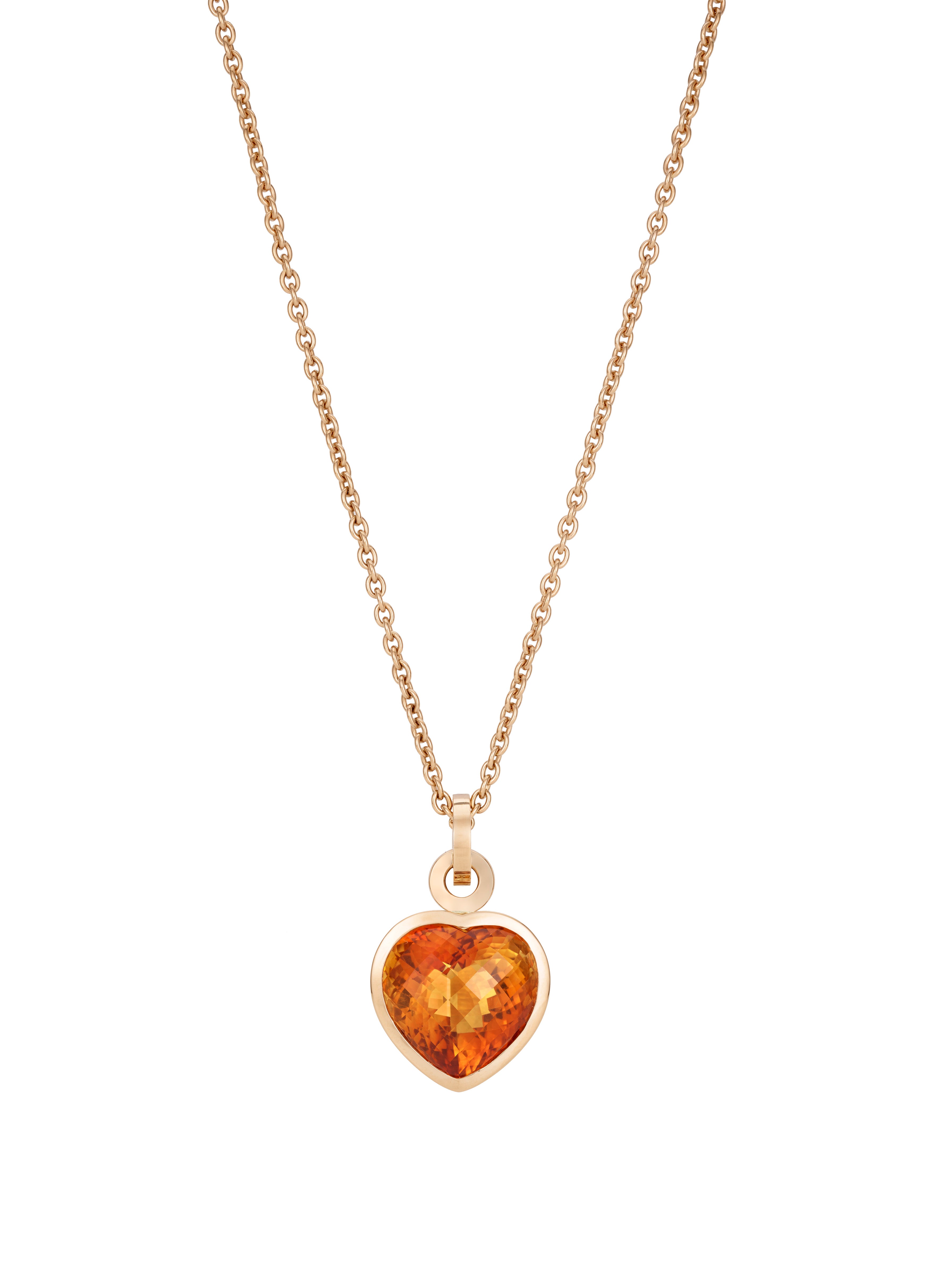Citrine Heart Necklace