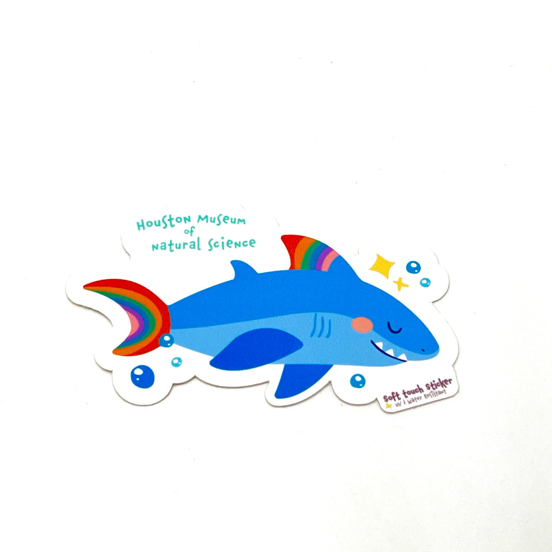 HMNS Rainbow Cartoon Shark Sticker