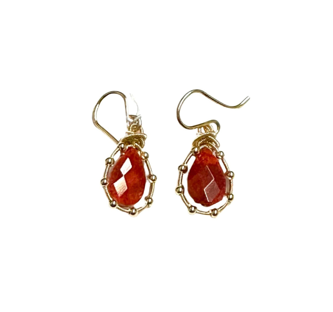 Coral Coil Drop Earrings