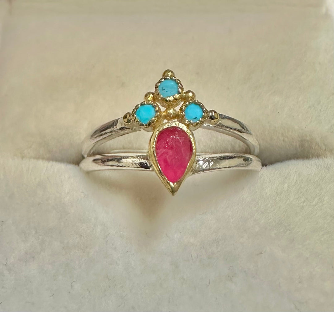 Ruby Teardrop Ring