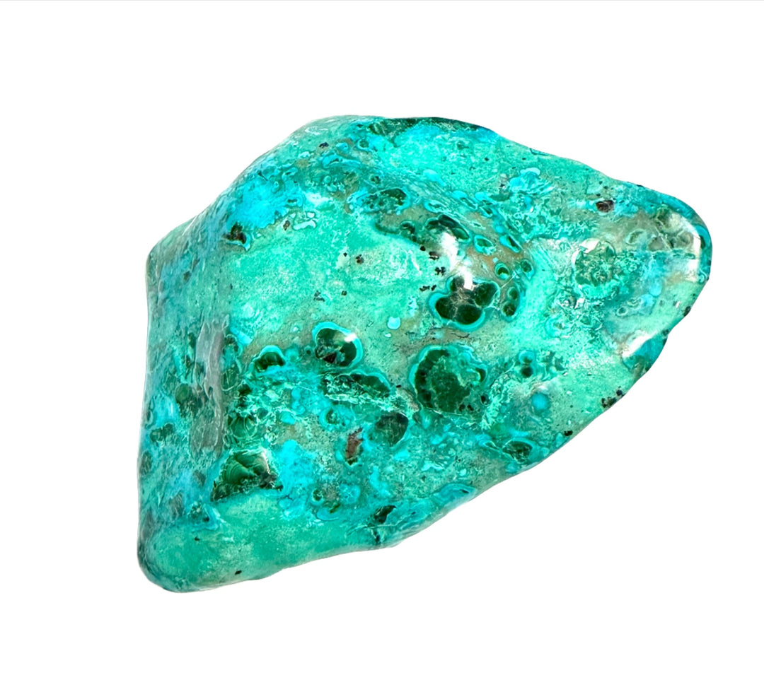 "Turquoise Blue" Chrysocolla and Malachite from the Democratic Republic of the Congo