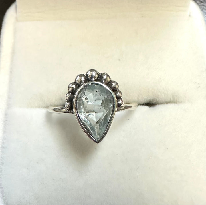 Teardrop Aquamarine Ring