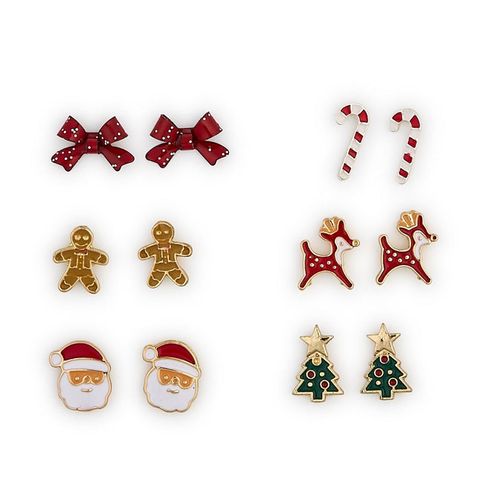 Enamel Stud Earrings