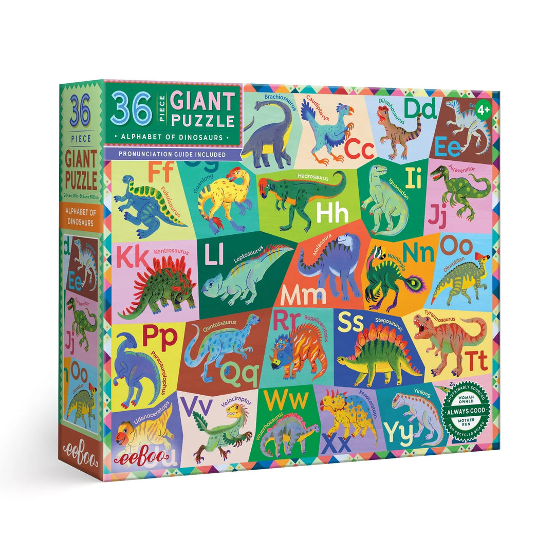 Alphabet of Dinosaurs Giant Puzzle, 36 Pieces