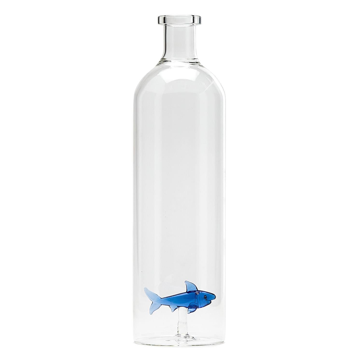 White Shark Glass Bottle/Vase