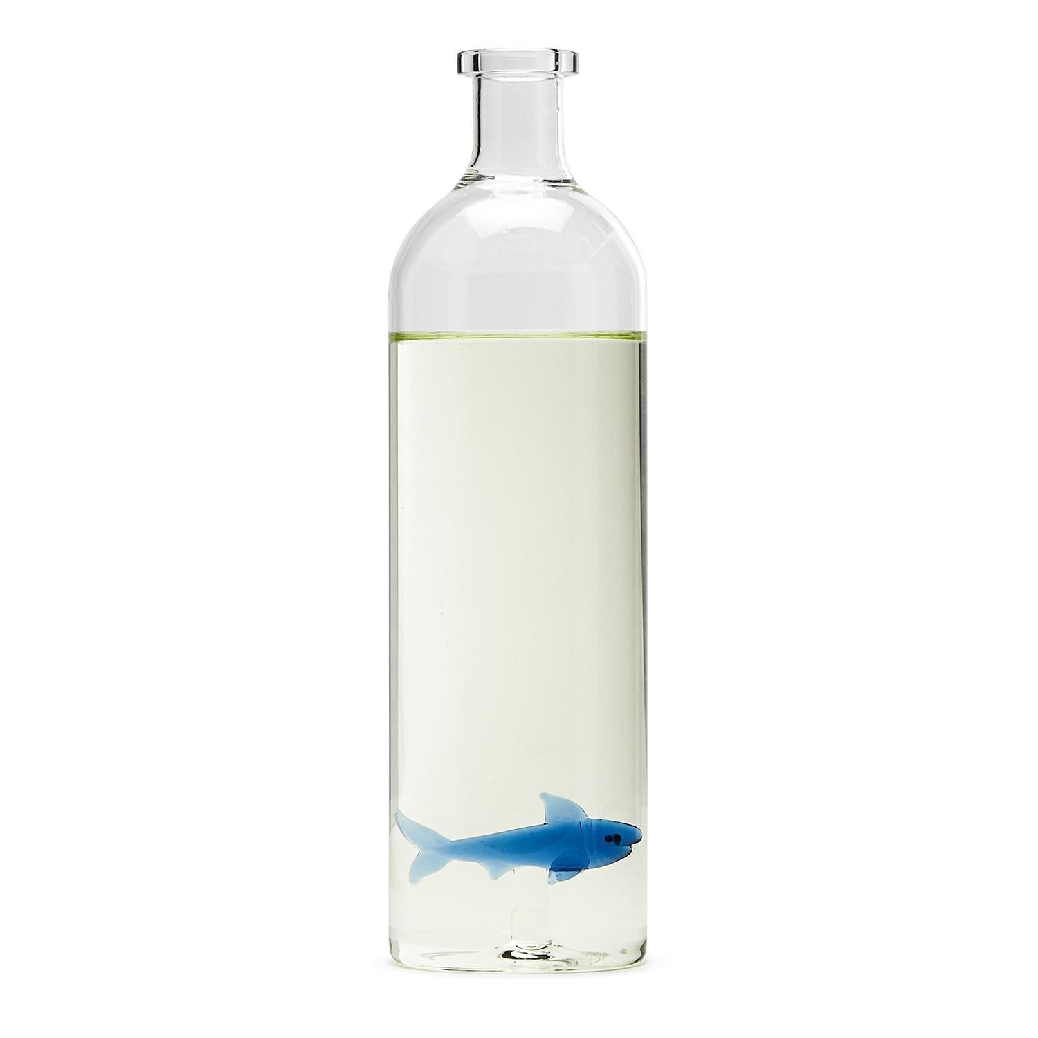 White Shark Glass Bottle/Vase