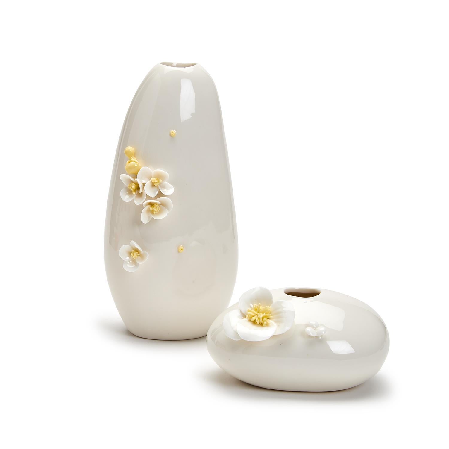 Hydrangea Stoneware Vase Set