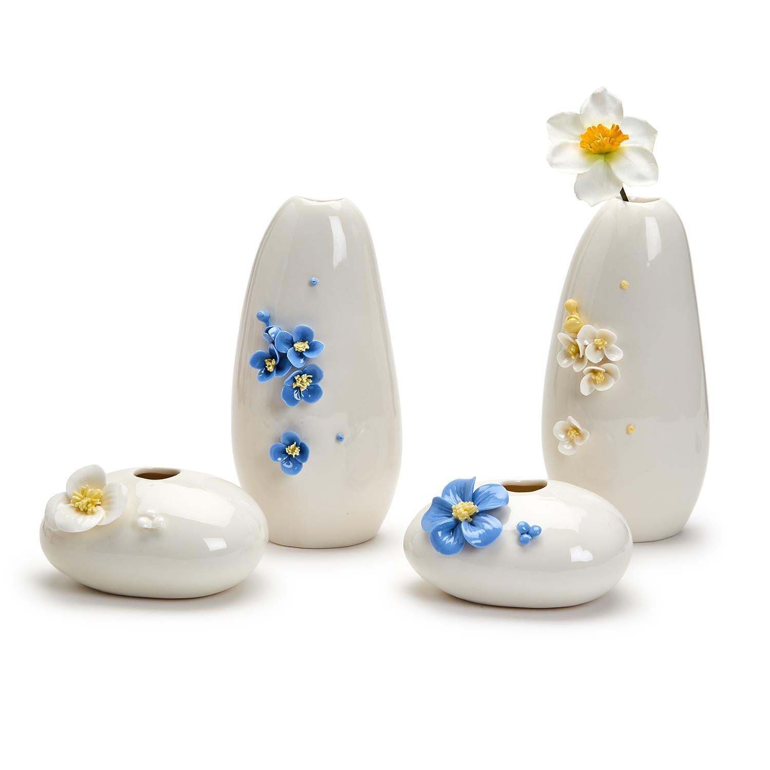 Hydrangea Stoneware Vase Set