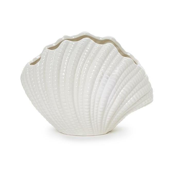 White Shell Vase- Small