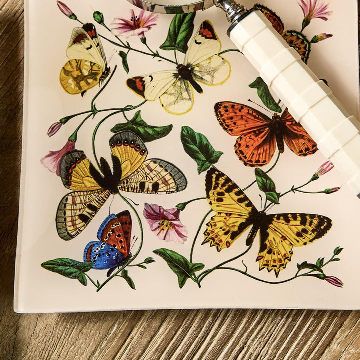 Butterfly Glass Trinket Tray