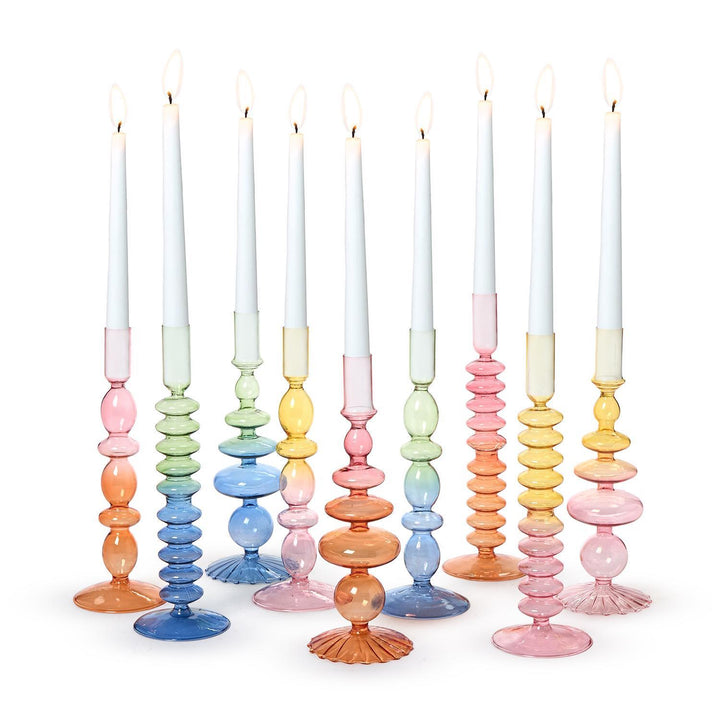 Hand-Blown Glass Candleholder