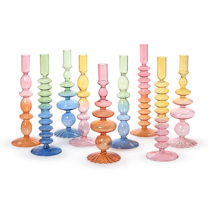 Hand-Blown Glass Candleholder