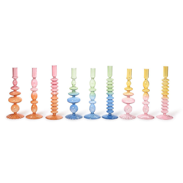 Hand-Blown Glass Candleholder