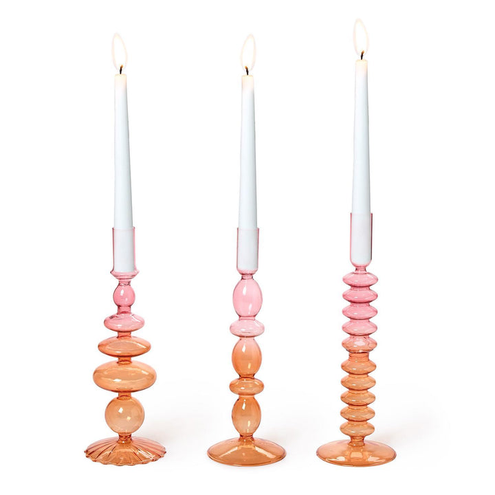 Hand-Blown Glass Candleholder