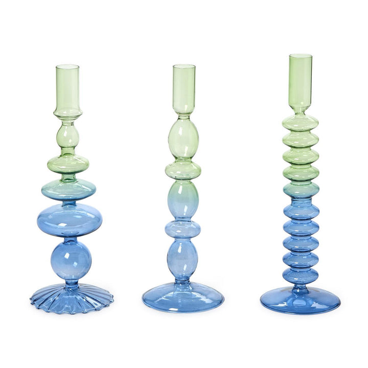 Hand-Blown Glass Candleholder