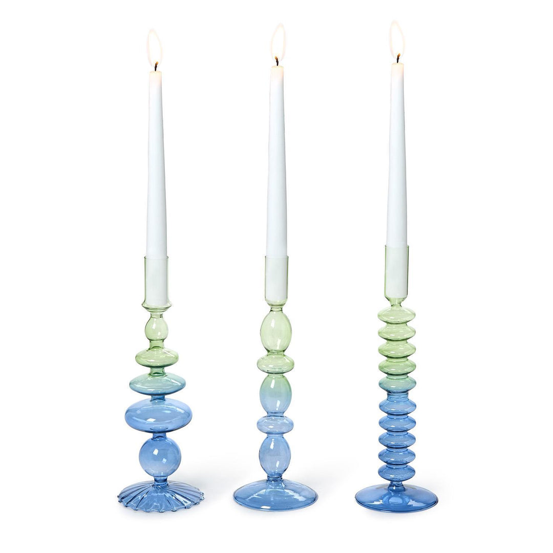 Hand-Blown Glass Candleholder
