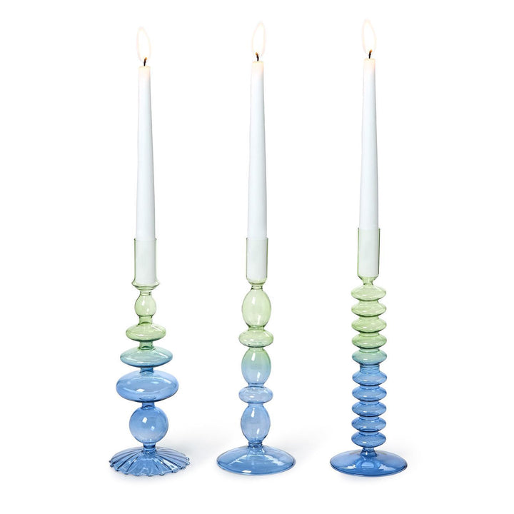 Hand-Blown Glass Candleholder