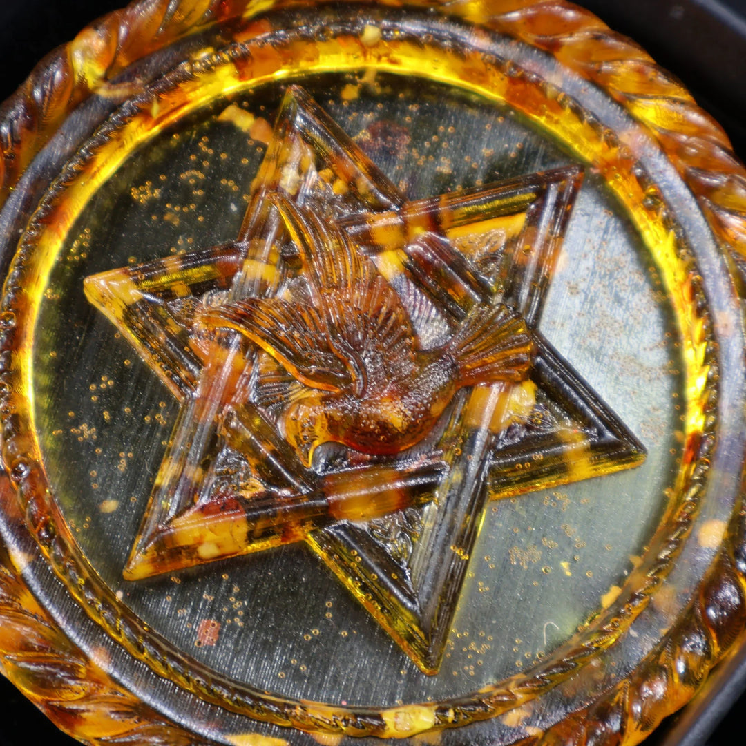 Amber Star of David Carving