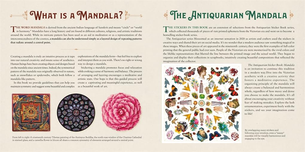 Antiquarian Sticker Book: Mandala (The Antiquarian Sticker Book Series)