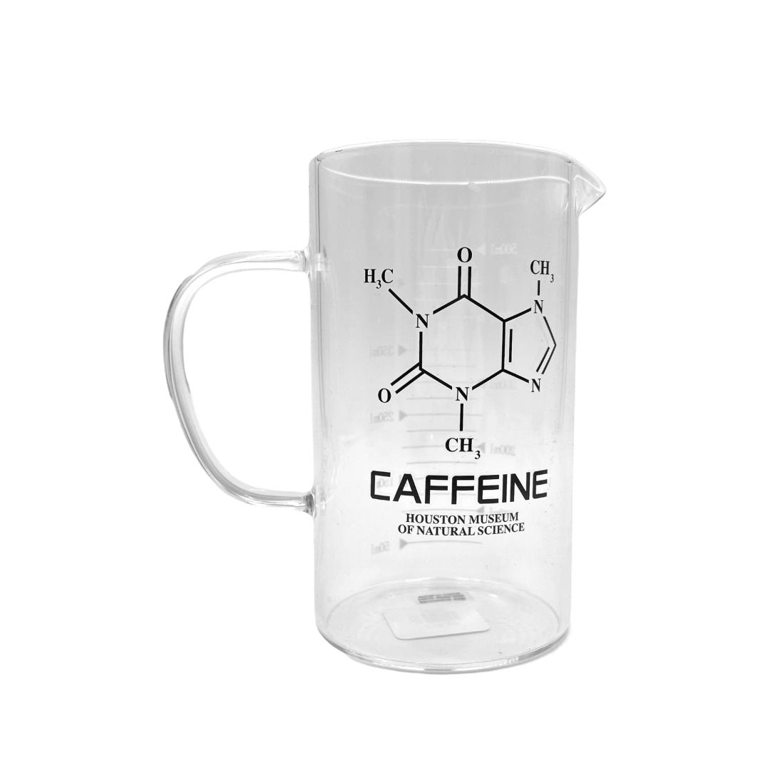 HMNS Caffeine Glass Beaker Coffee Mug, 16oz