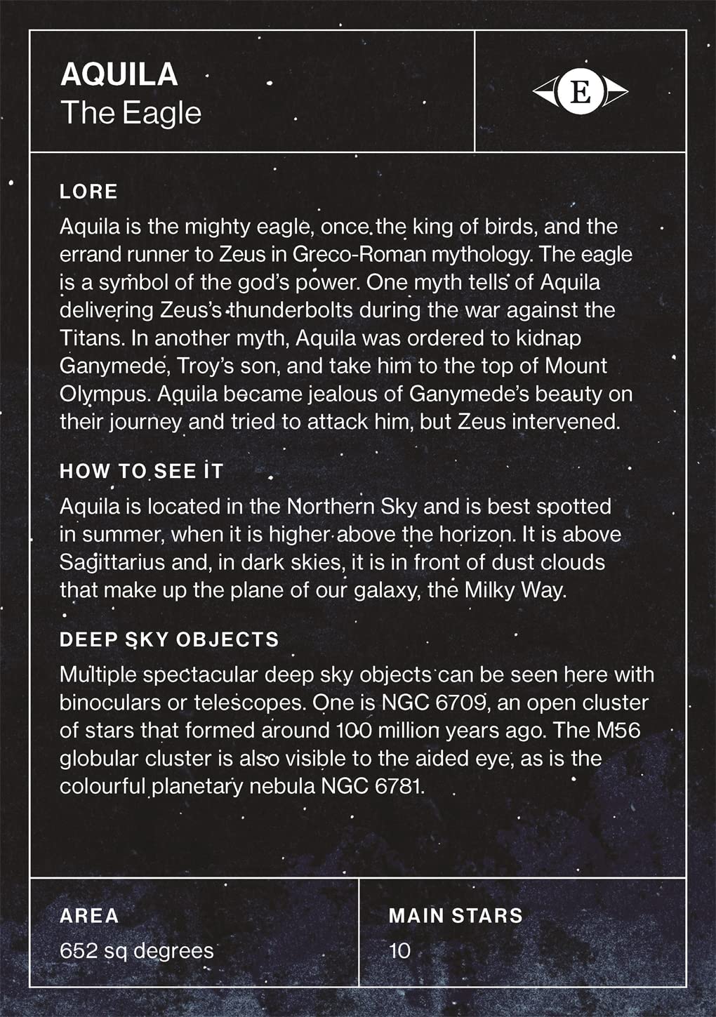 Deck of Stars:  A Guide to the Night Sky