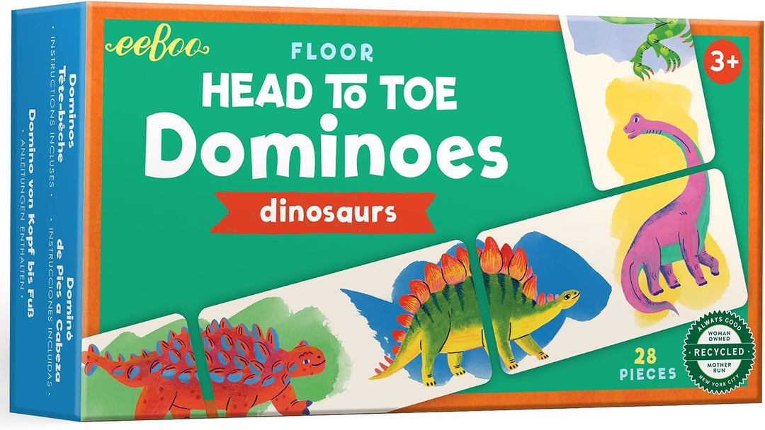 Dinosaur Head to Toe Dominoes: Dinosaurs 28 Piece Matching Game
