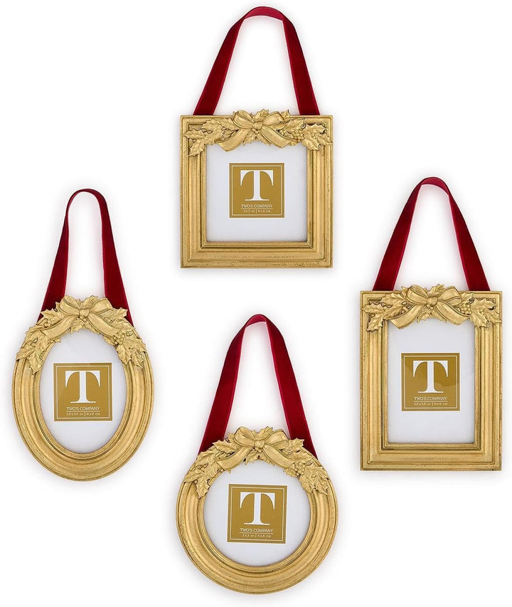 Holly Leaves Photo Frame Ornament
