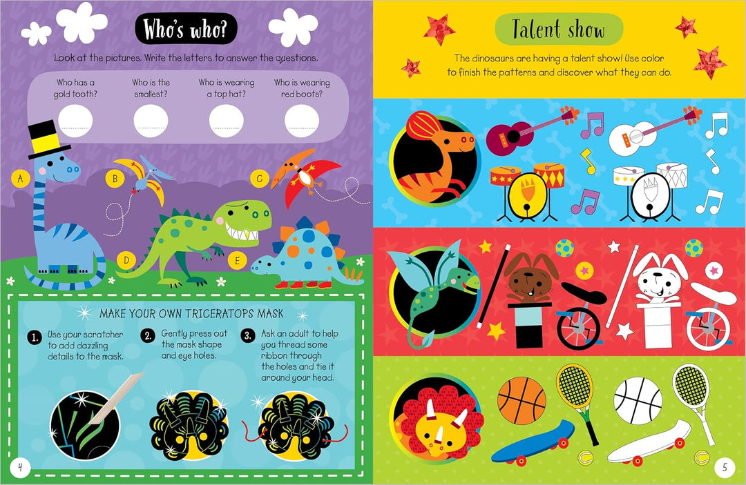 Scratch and Sparkle Dinosaur Activity