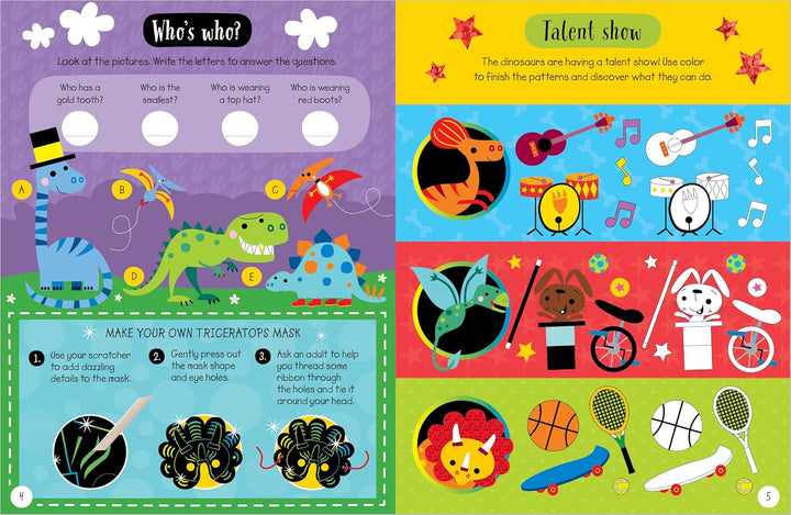 Scratch and Sparkle Dinosaur Activity
