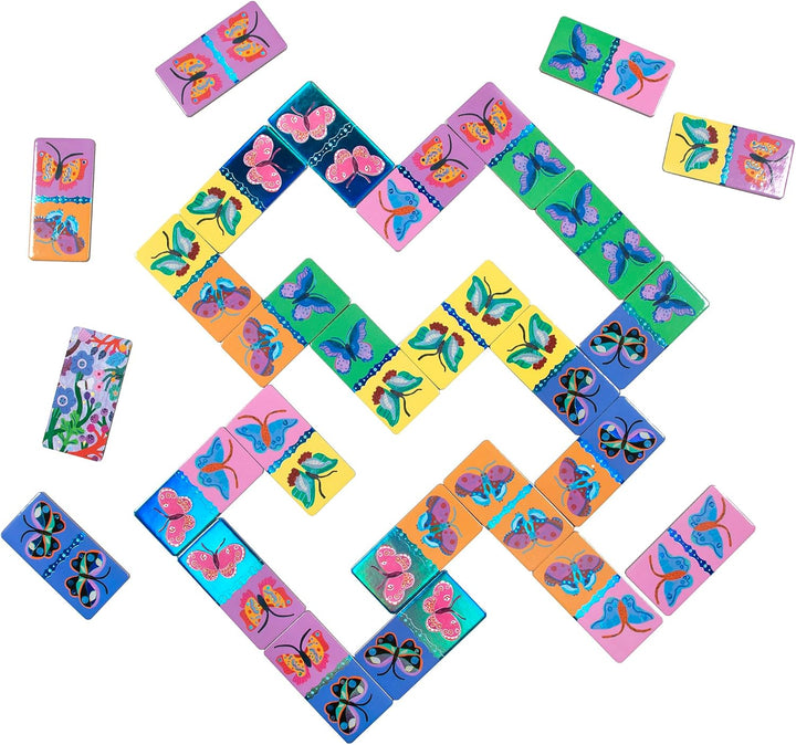 Giant Shiny Butterfly Dominoes, 28 Oversized Pieces