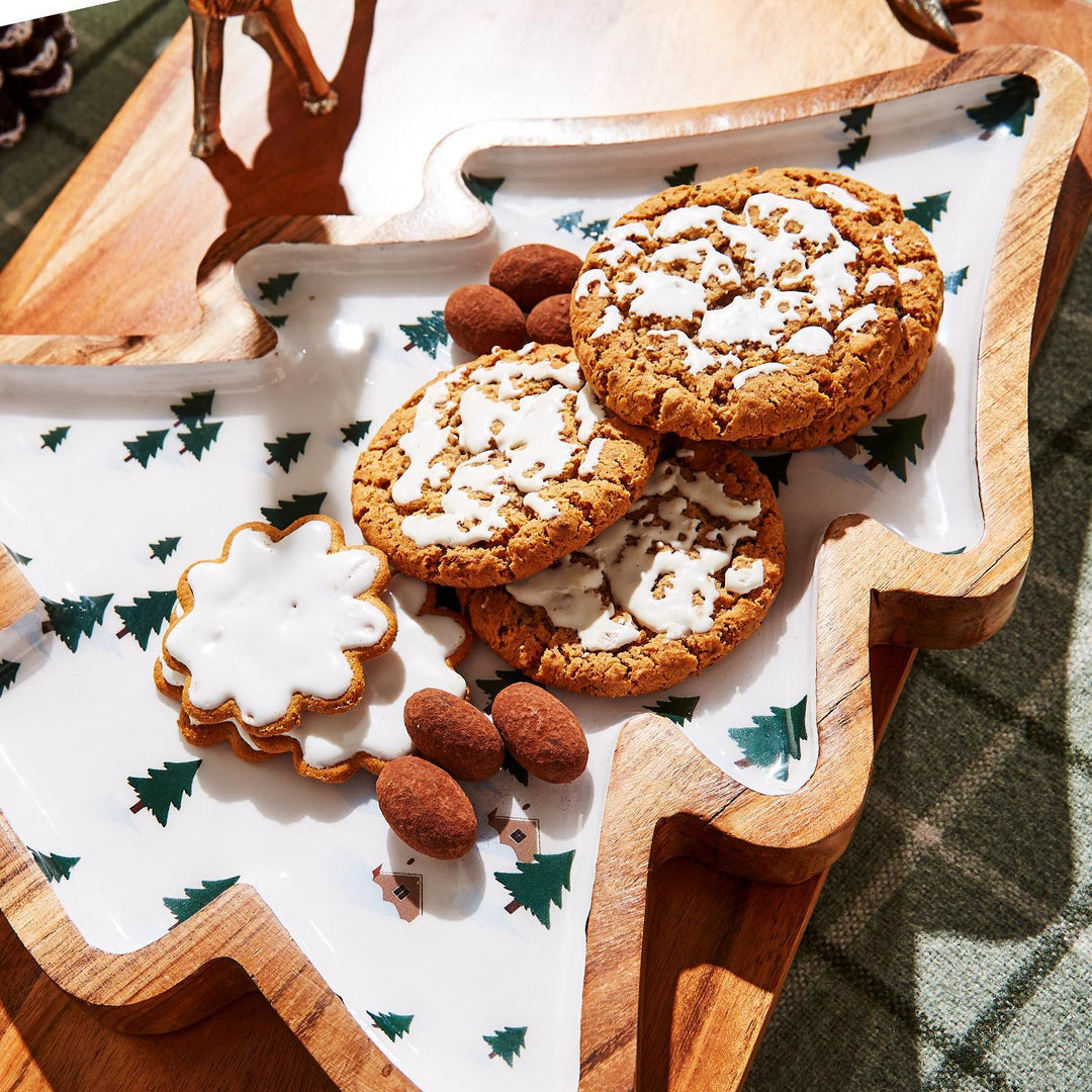 Winter Scene Tree Platter