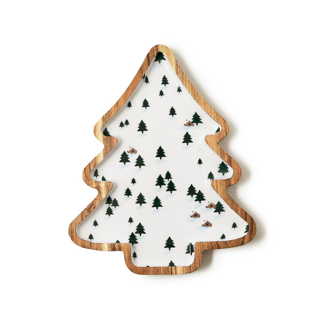 Winter Scene Tree Platter