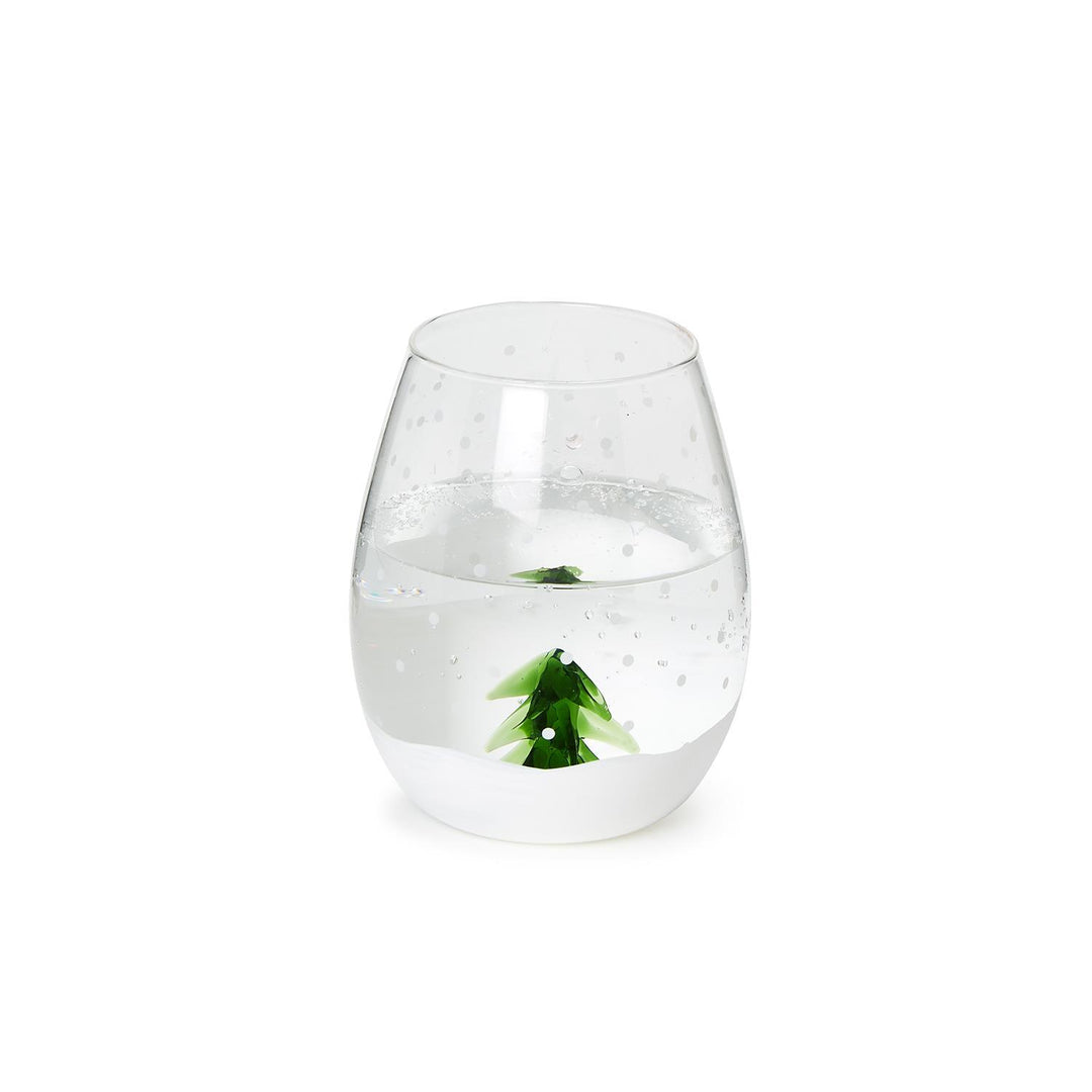 Snowed in Stemless Wine Glass