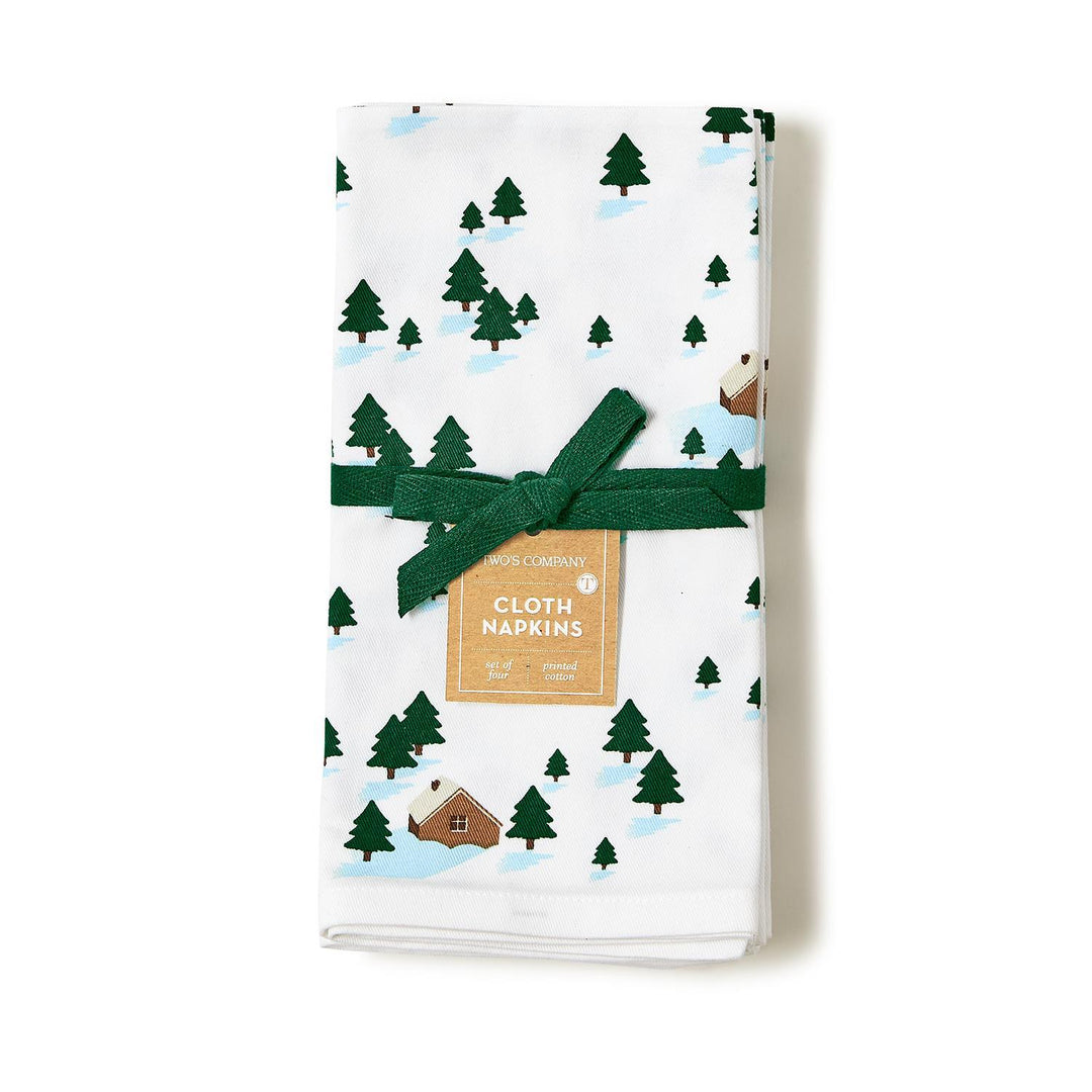 Winter Scene Cloth Napkins