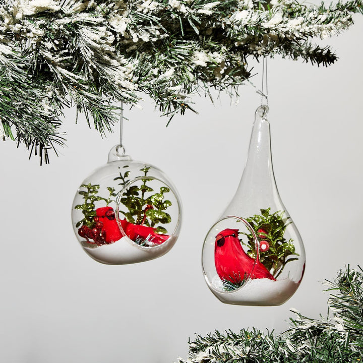 Round Cardinal Ornament