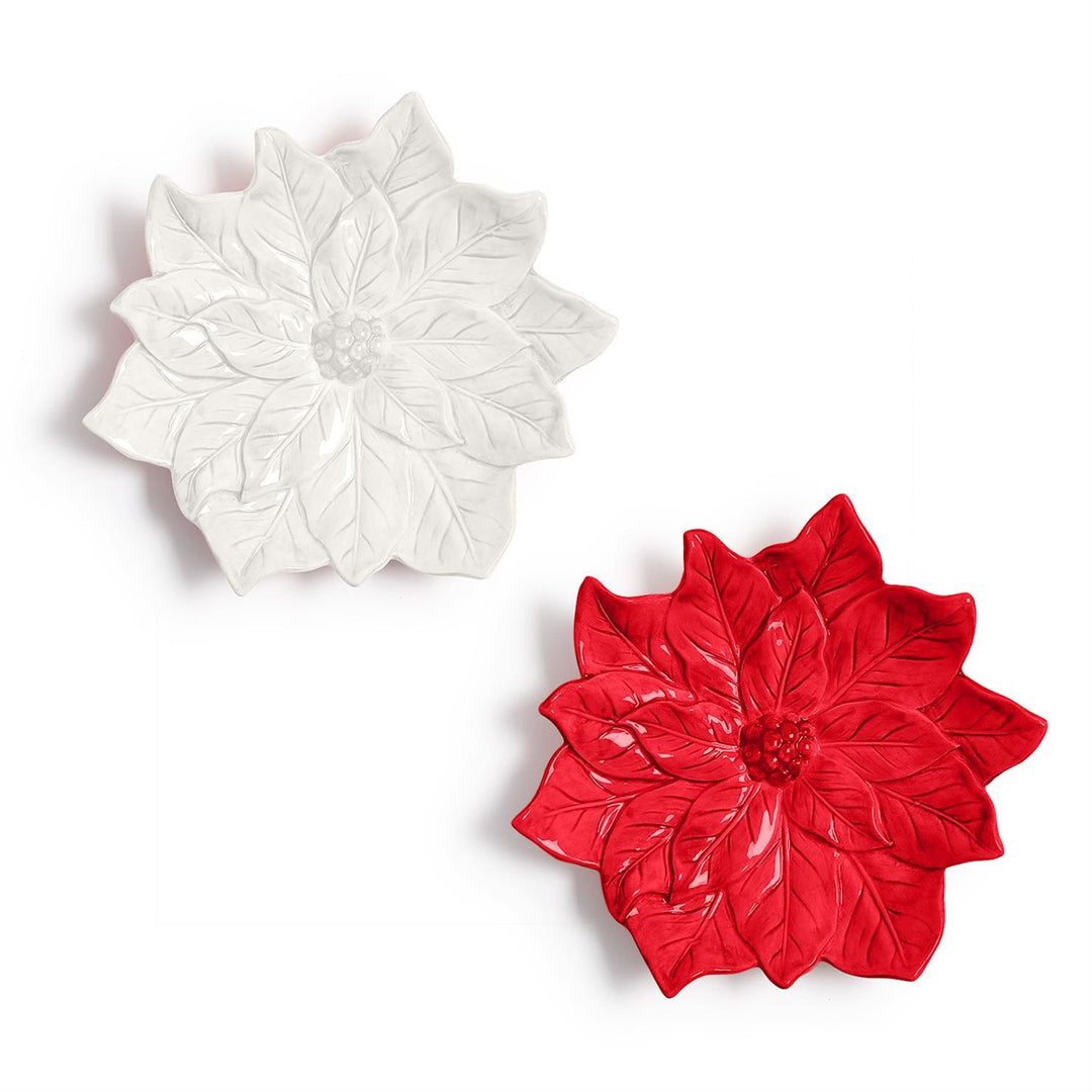 Poinsettia Tidbit Plate