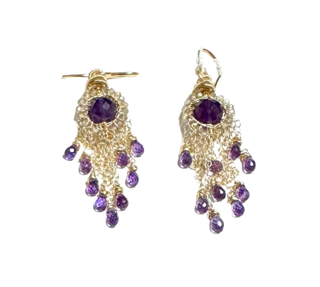 Amethyst Chandelier Earrings