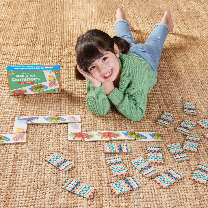 Dinosaur Head to Toe Dominoes: Dinosaurs 28 Piece Matching Game