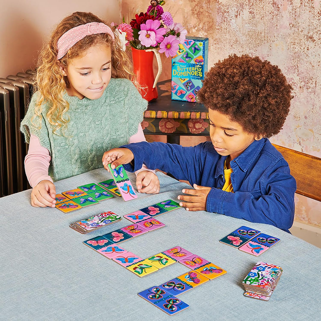 Giant Shiny Butterfly Dominoes, 28 Oversized Pieces