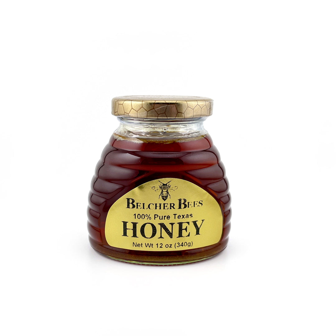 Jar of Raw Texas Honey, Belcher Bees