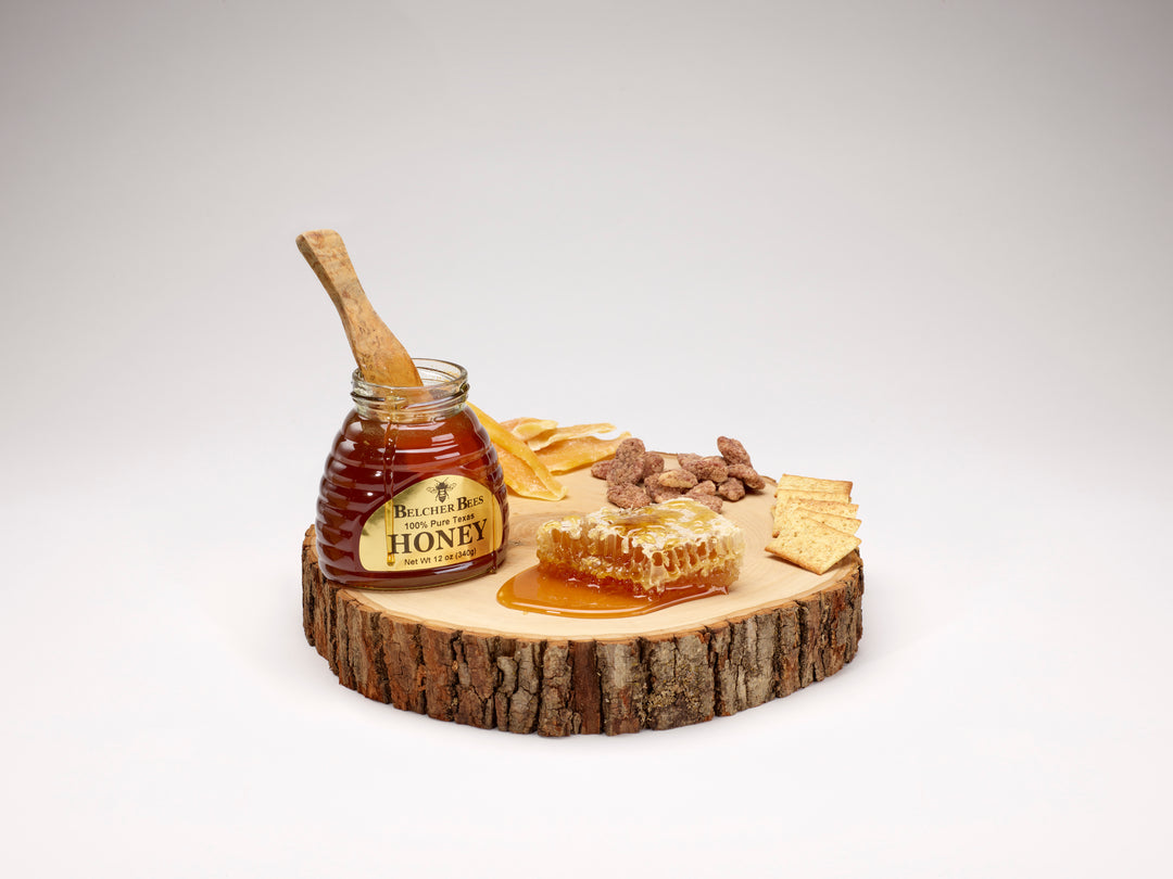 Jar of Raw Texas Honey, Belcher Bees