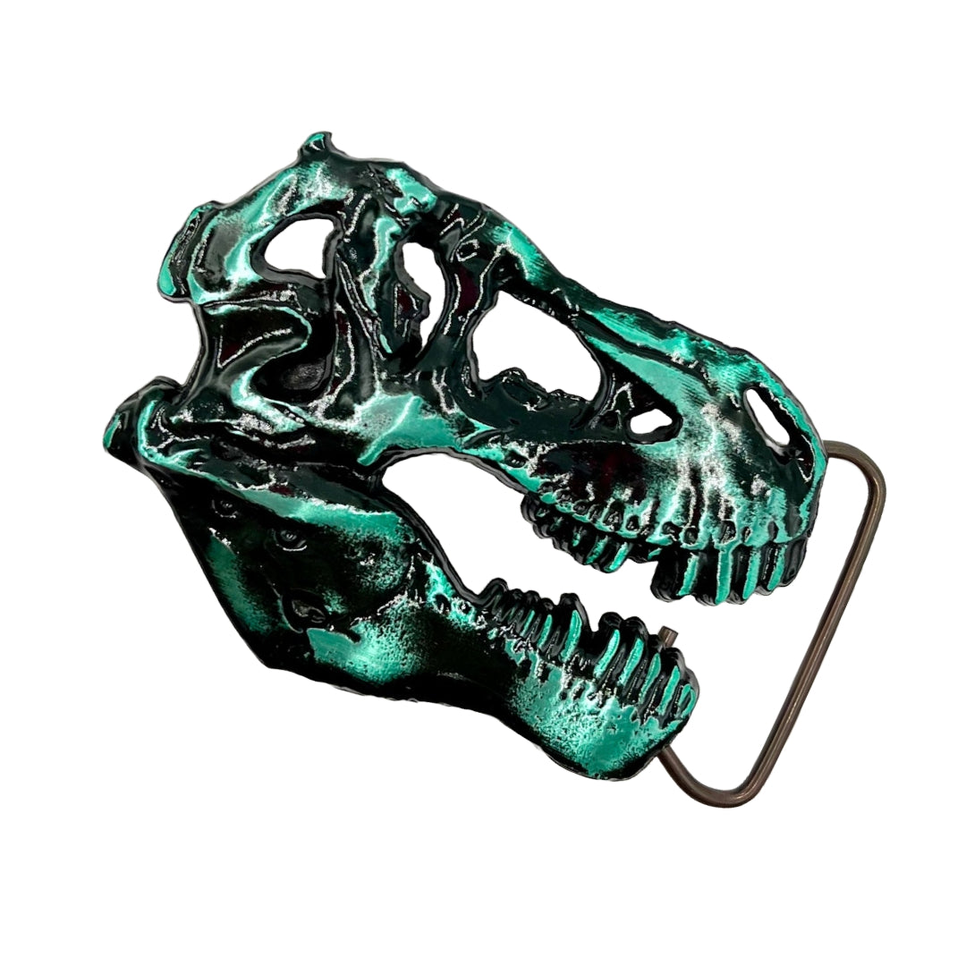 Tyrannosaurus rex Dinosaur Skull Belt Buckle