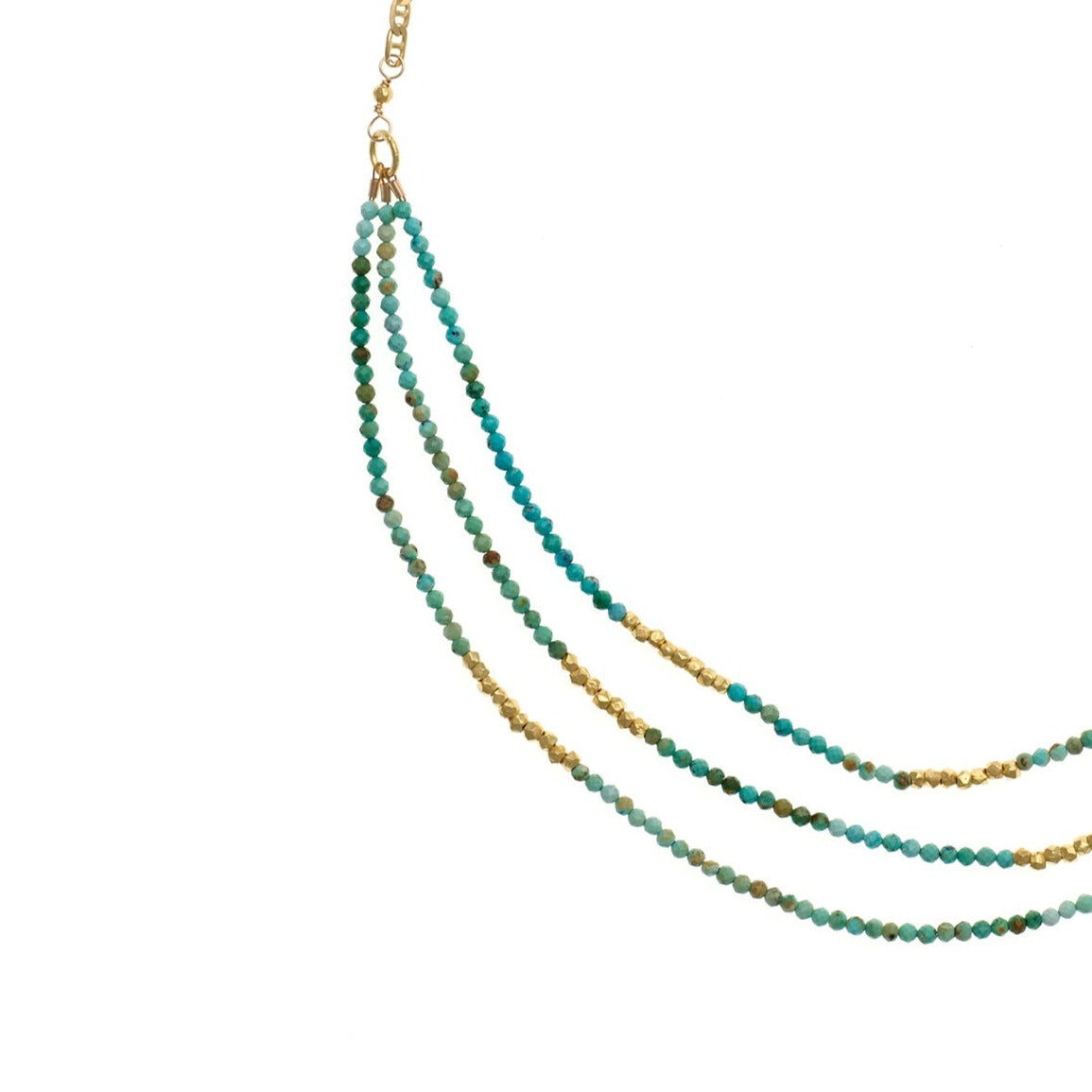 Triple-Strand Turquoise Necklace