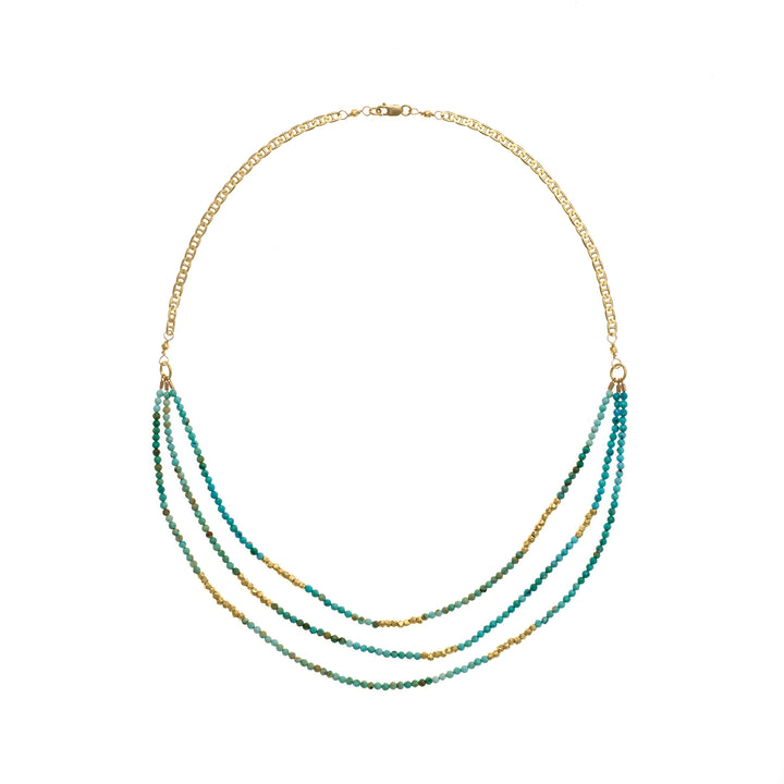 Triple-Strand Turquoise Necklace